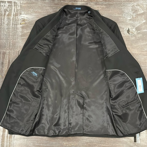 Murano Men’s Blazer Sport Coat Size XS Slim Fit Black NWT Fully Lined - Picture 14 of 15